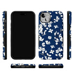 Floral Forest | Navy Cherry Blossom Floral Case iPhone Case get.casely 