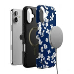 Floral Forest | Navy Cherry Blossom Floral Case iPhone Case get.casely 