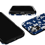 Floral Forest | Navy Cherry Blossom Floral Case iPhone Case get.casely 