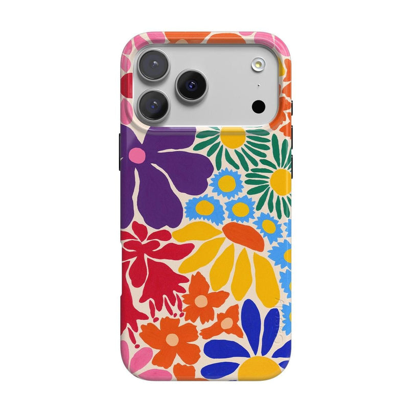 Flower Patch | Multi-Color Floral Case iPhone Case get.casely Classic + MagSafe® iPhone 17 Pro Max 