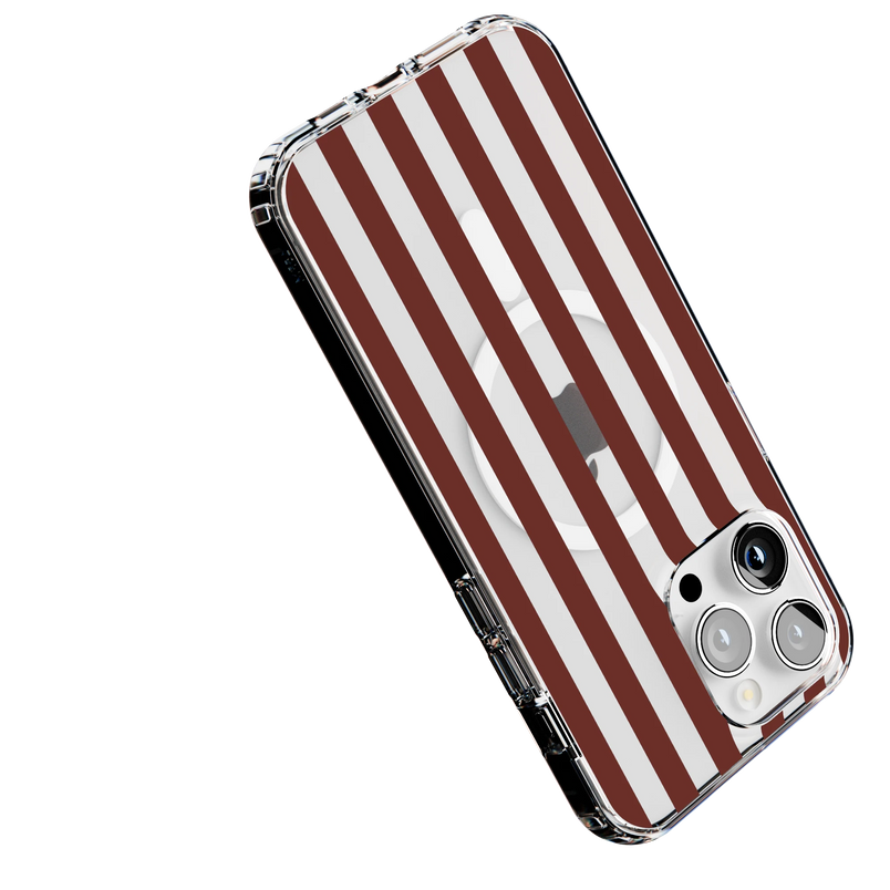 Sunday in Brooklyn | Burgundy Stripes Case