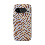 Untamed | Brown & Blue Zebra Case - Google Pixel 9 Pro