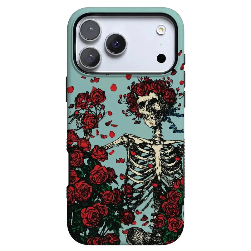 Forever Grateful | Grateful Dead Skeleton Floral Case iPhone Case Grateful Dead Bold Flex + MagSafe® iPhone 17 Pro Max 