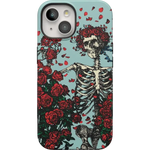 Forever Grateful | Grateful Dead Skeleton Floral Case iPhone Case Grateful Dead Bold + MagSafe® iPhone 15 Plus