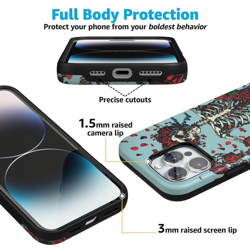 Forever Grateful | Grateful Dead Skeleton Floral Case iPhone Case Grateful Dead 