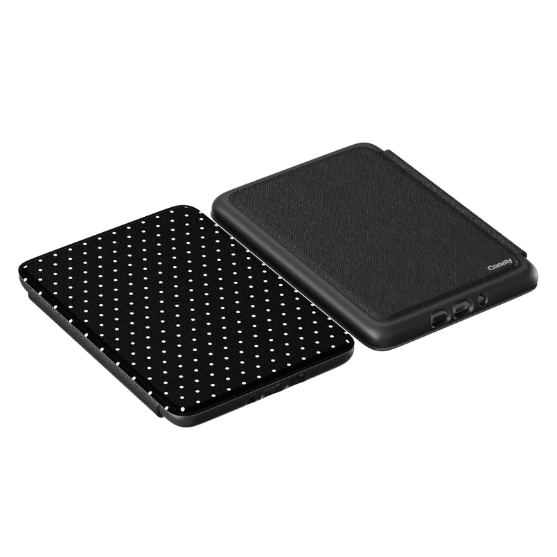 On the Dot | Black Polka Dot Kindle Case