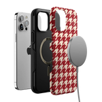 Scarlet Stitch | Red Houndstooth Case