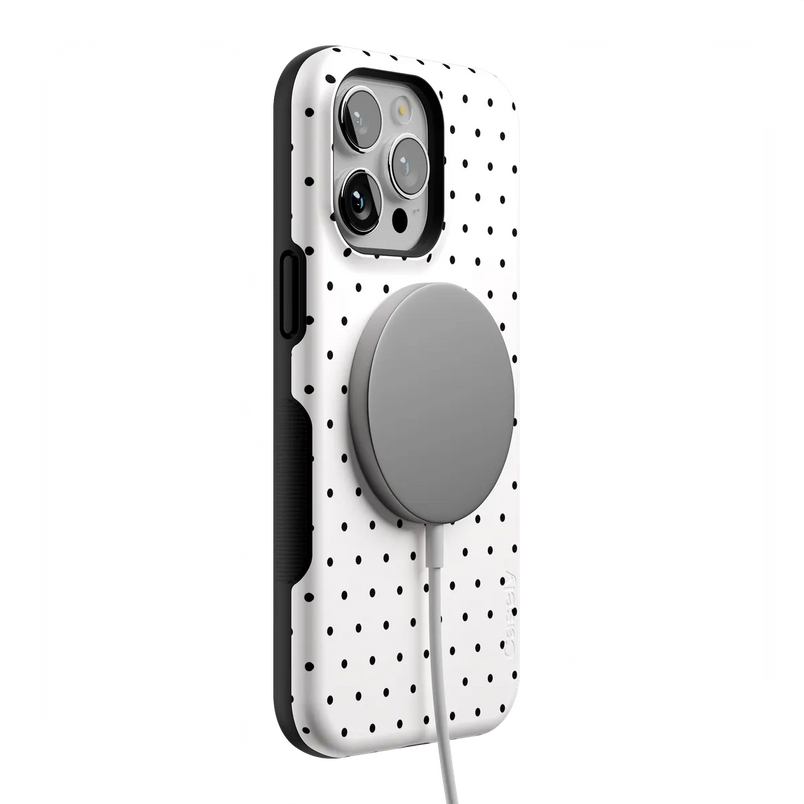 On the Dot | White Polka Dot Case