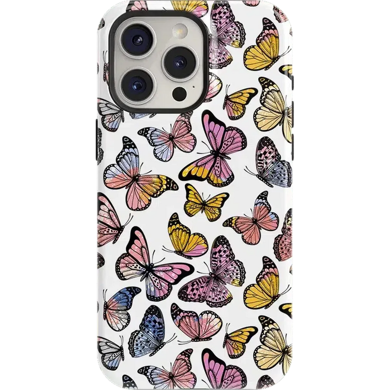 Free Spirit | Rainbow Butterfly Case iPhone Case get.casely Essential + MagSafe® iPhone 15 Pro