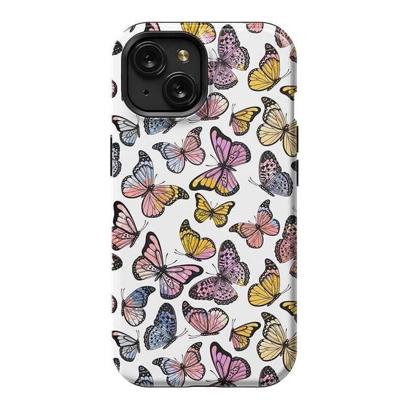 Free Spirit | Rainbow Butterfly Case iPhone Case get.casely Essential + MagSafe® iPhone 15