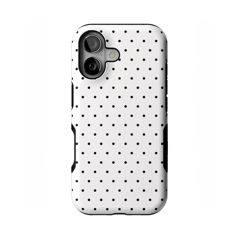 On the Dot | White Polka Dot Case