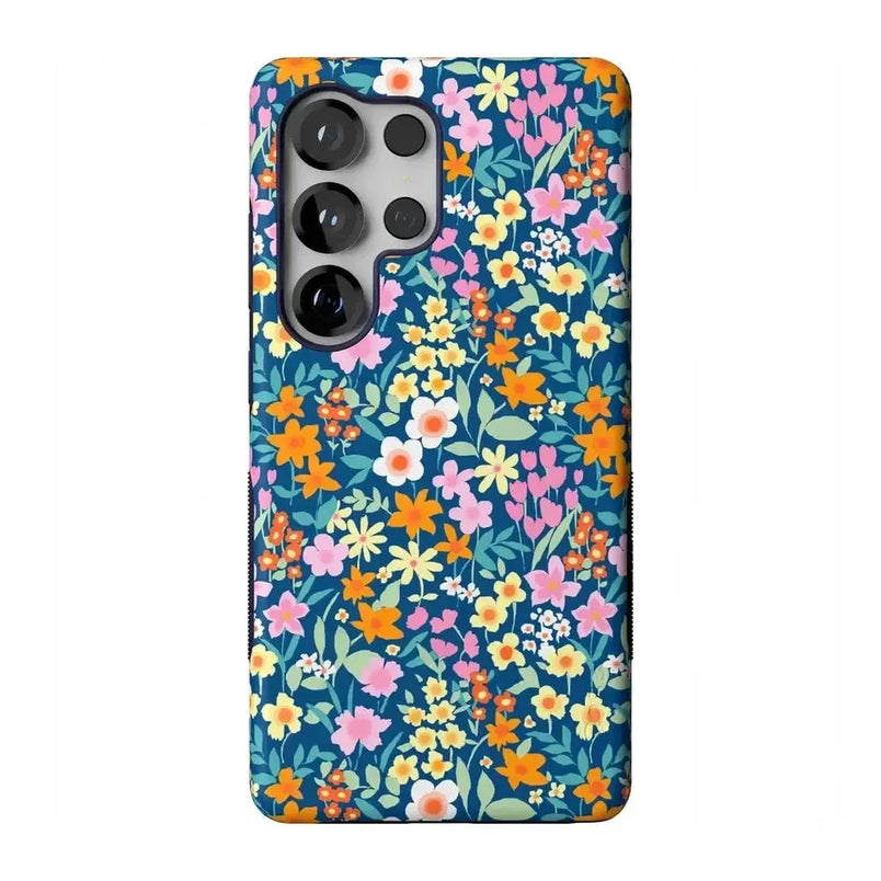 Full Bloom | Navy Floral Case iPhone Case get.casely Bold Flex + MagSafe® Galaxy S25 