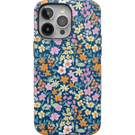 Full Bloom | Navy Floral Case iPhone Case get.casely Bold + MagSafe® iPhone 15 Pro Max