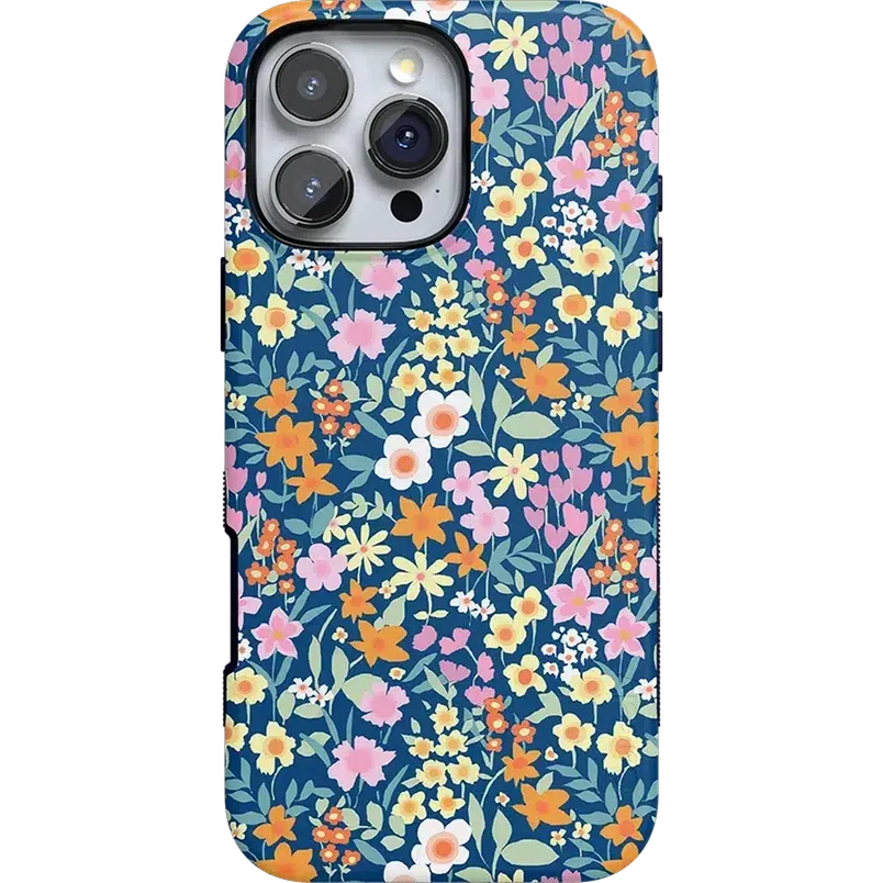 Full Bloom | Navy Floral Case iPhone Case get.casely Bold + MagSafe® iPhone 16 Pro Max