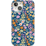 Full Bloom | Navy Floral Case iPhone Case get.casely Classic + MagSafe® iPhone 15 Plus