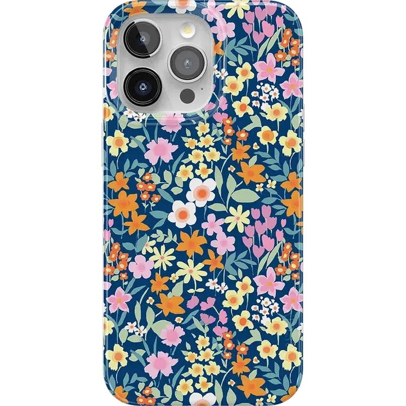 Full Bloom | Navy Floral Case iPhone Case get.casely Classic + MagSafe® iPhone 15 Pro Max