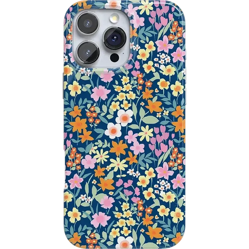Full Bloom | Navy Floral Case iPhone Case get.casely Classic + MagSafe® iPhone 16 Pro Max