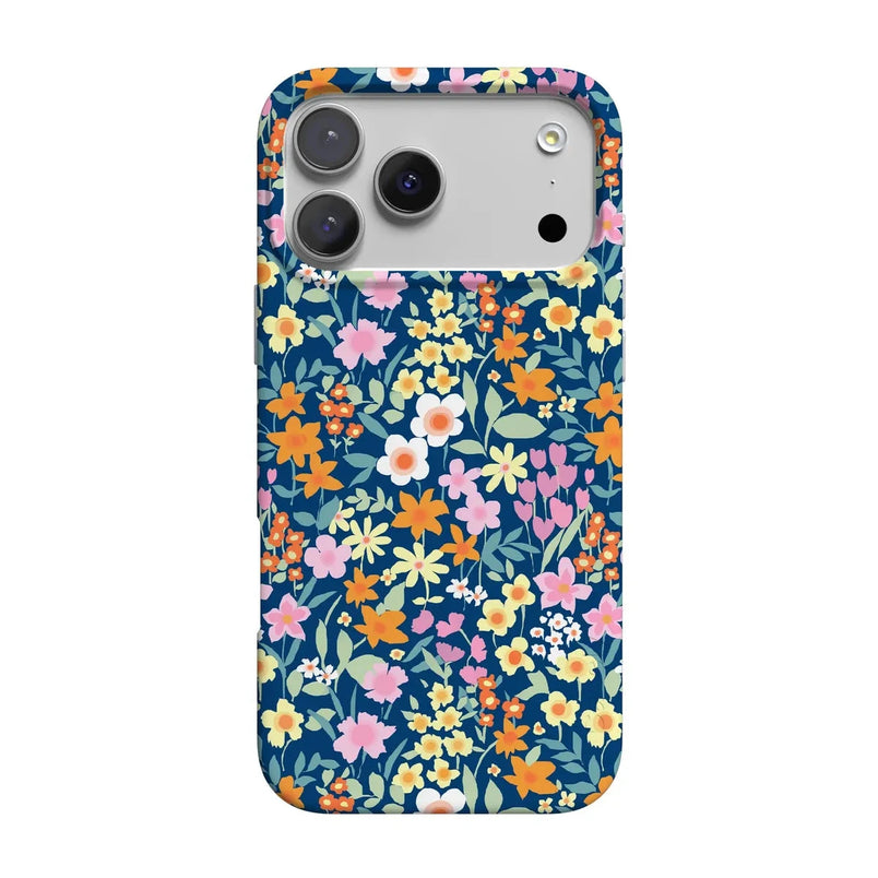 Full Bloom | Navy Floral Case iPhone Case get.casely Classic + MagSafe® iPhone 17 Pro Max 