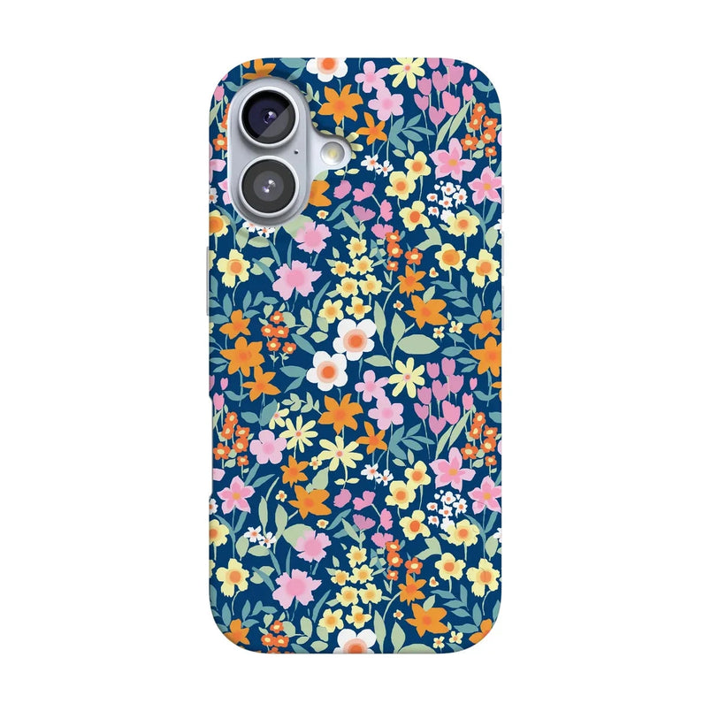 Full Bloom | Navy Floral Case iPhone Case get.casely Classic + MagSafe® iPhone 17 