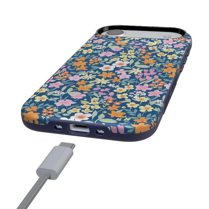 Full Bloom | Navy Floral Case iPhone Case get.casely 