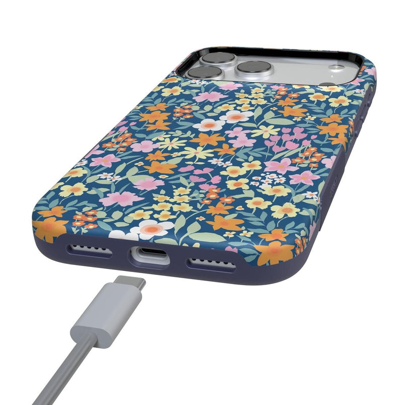 Full Bloom | Navy Floral Case iPhone Case get.casely 