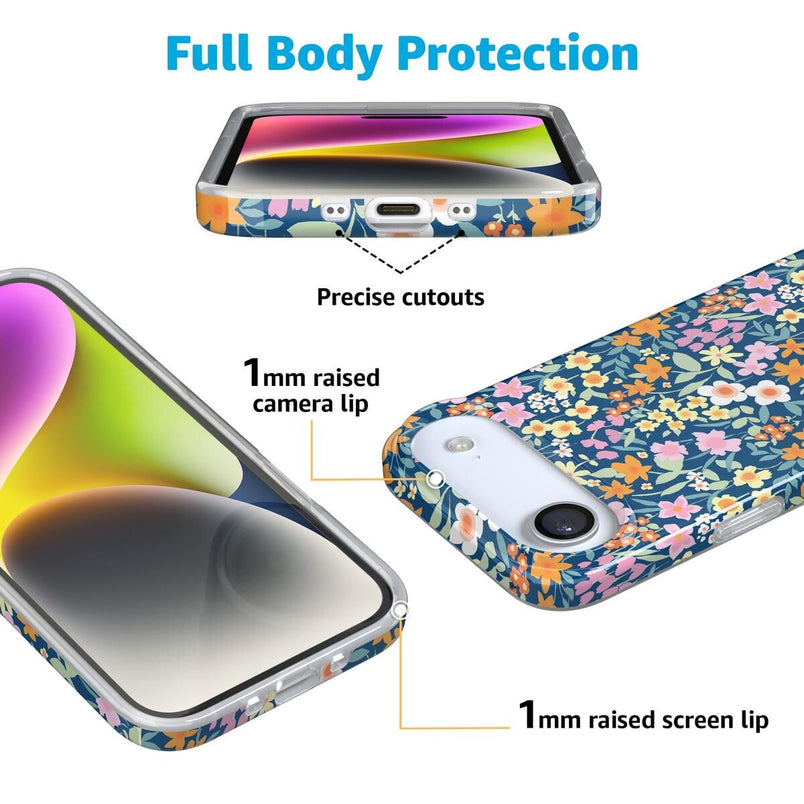 Full Bloom | Navy Floral Case iPhone Case get.casely 