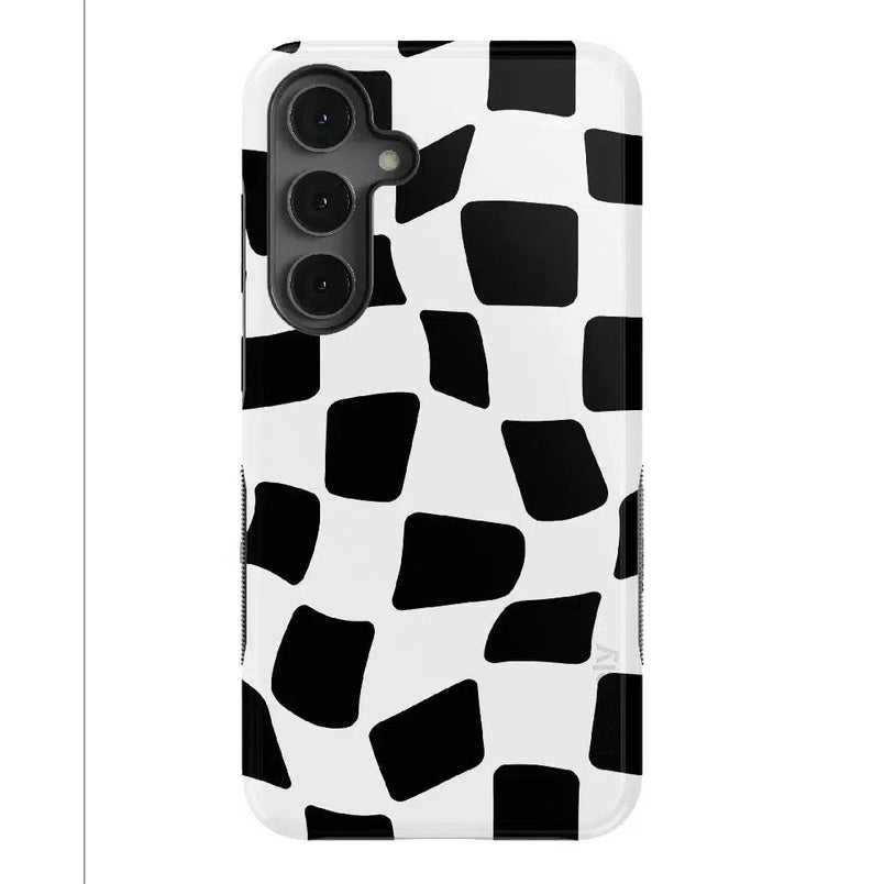 Funky Checkerboard | High Contrast Design Case Phone Case Casetry Bold Flex + MagSafe® Galaxy S25 Plus 
