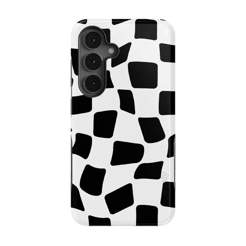 Funky Checkerboard | High Contrast Design Case Phone Case Casetry Bold Flex + MagSafe® Galaxy S25 