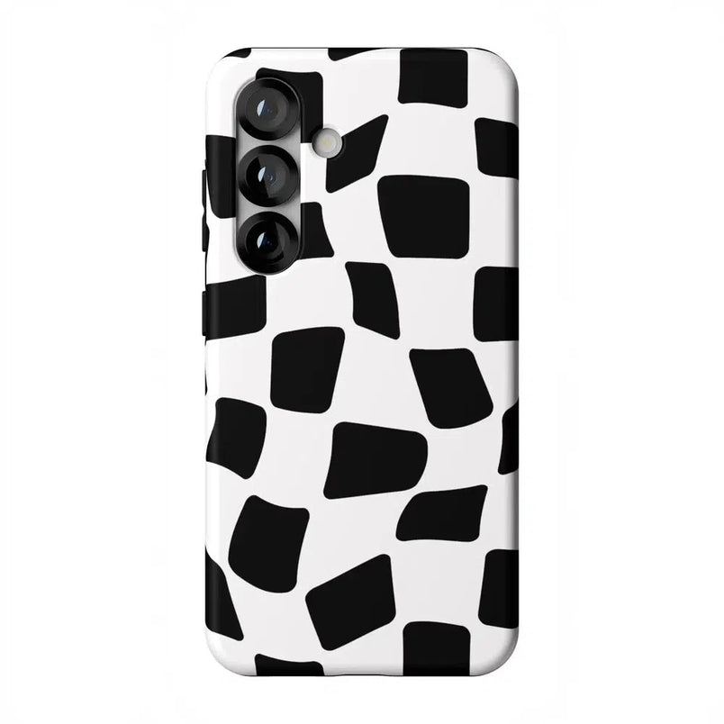 Funky Checkerboard | High Contrast Design Case Phone Case Casetry Essential + MagSafe® Galaxy S25