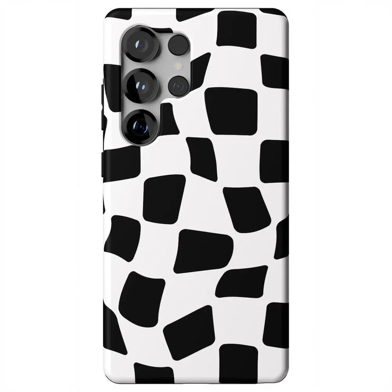 Funky Checkerboard | High Contrast Design Case Phone Case Casetry Essential + MagSafe® Galaxy S25 Ultra