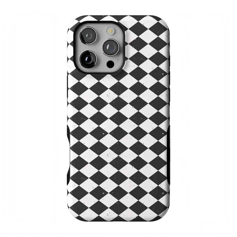 Salem's Hex | Black & White Checkered Case
