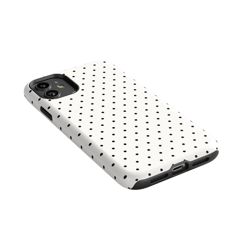 On the Dot | White Polka Dot Case