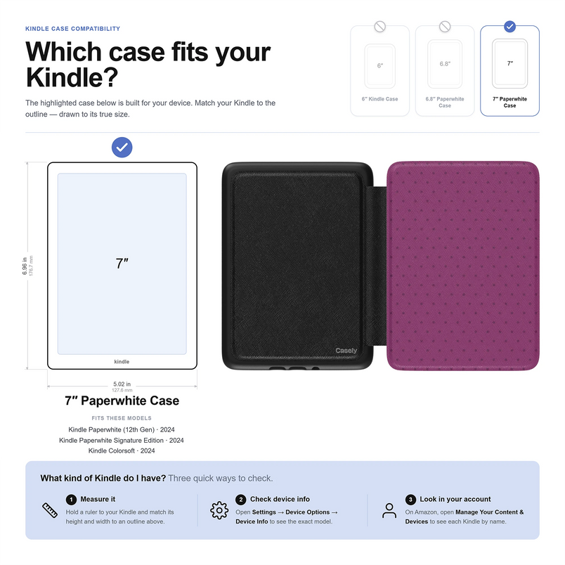 On the Dot | Plum Polka Dot Kindle Case