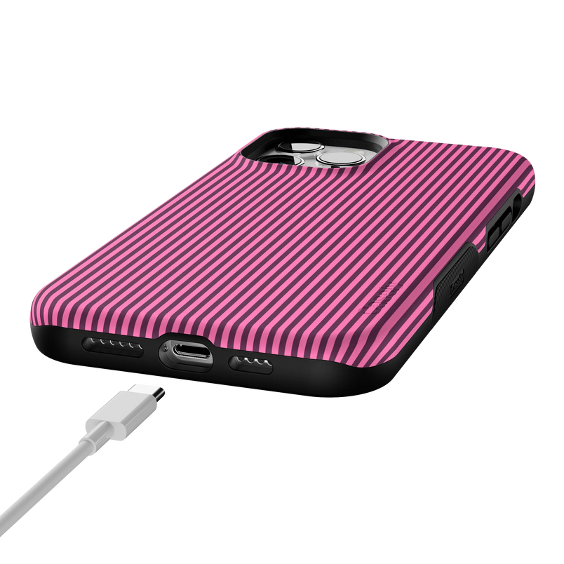 Stripes and the City | Pink & Purple Pinstripe Case