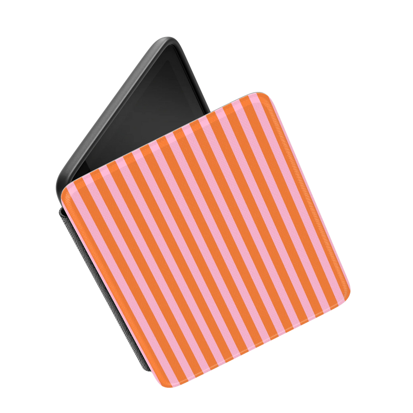 Perfect Stripes | Orange & Pink Stripes Kindle Case