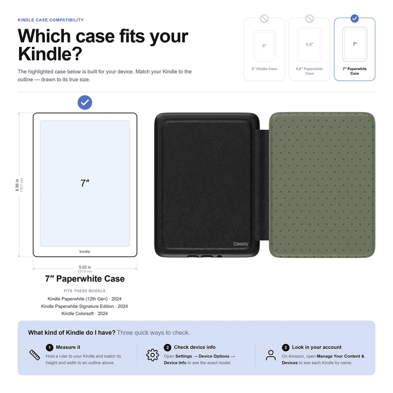 On the Dot | Olive Green Polka Dot Kindle Case