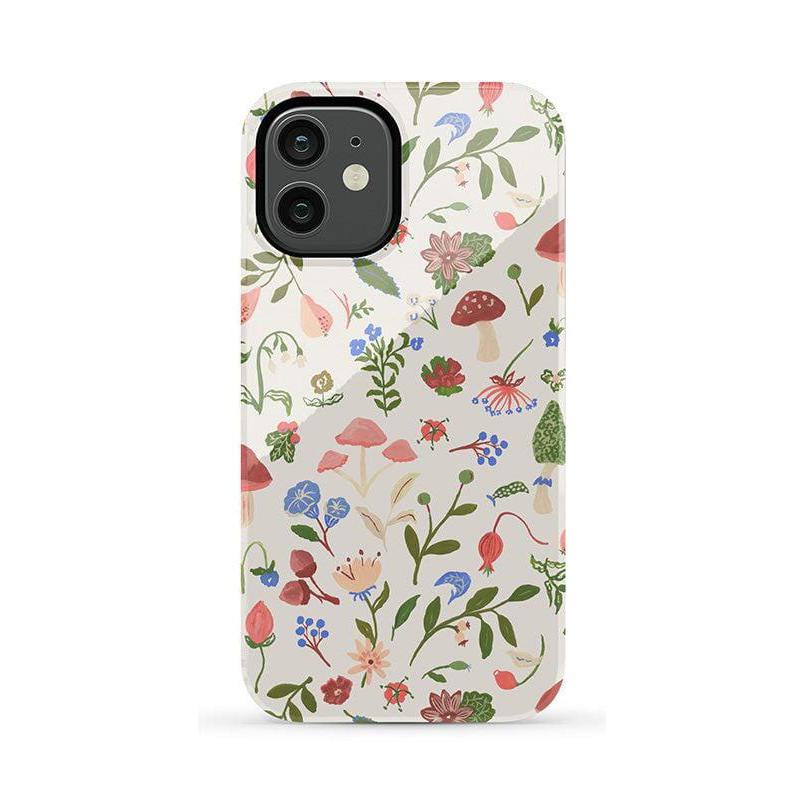 Garden Party | Mushroom Floral Case iPhone Case get.casely Essential + MagSafe® iPhone 12 Mini