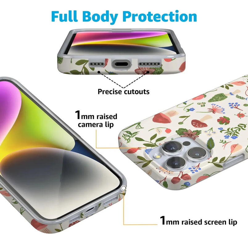 Garden Party | Mushroom Floral Case iPhone Case get.casely 
