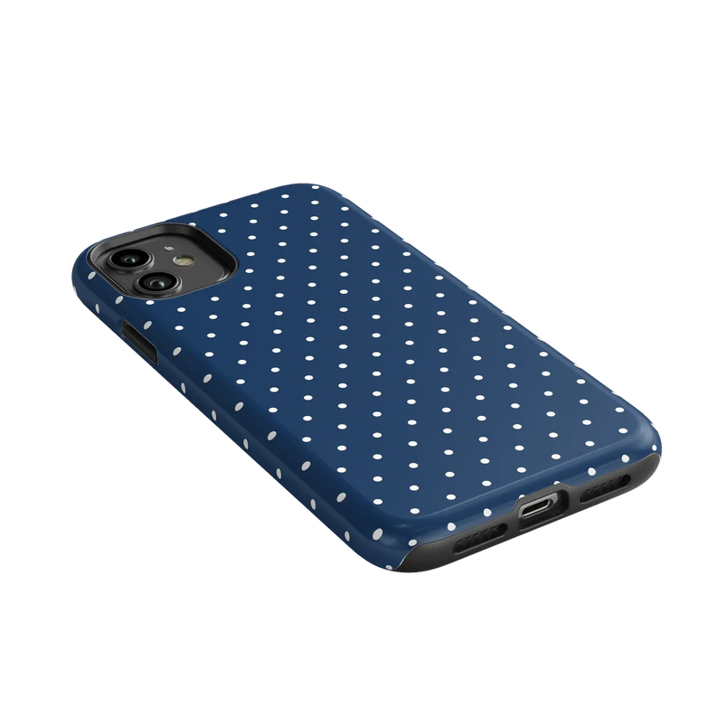 On the Dot | Navy Polka Dot Case