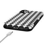 Salem's Hex | Black & White Checkered Case