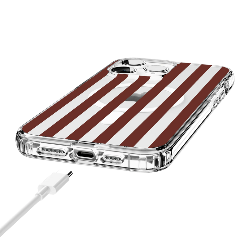 Sunday in Brooklyn | Burgundy Stripes Case