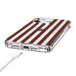Sunday in Brooklyn | Burgundy Stripes Case