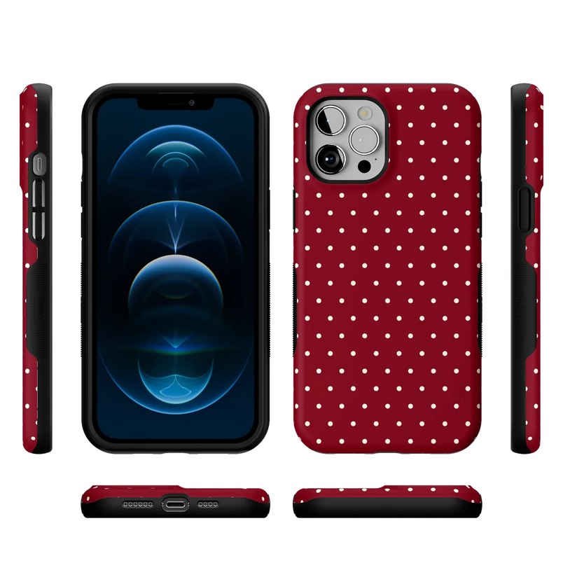 On the Dot | Maroon Polka Dot Case