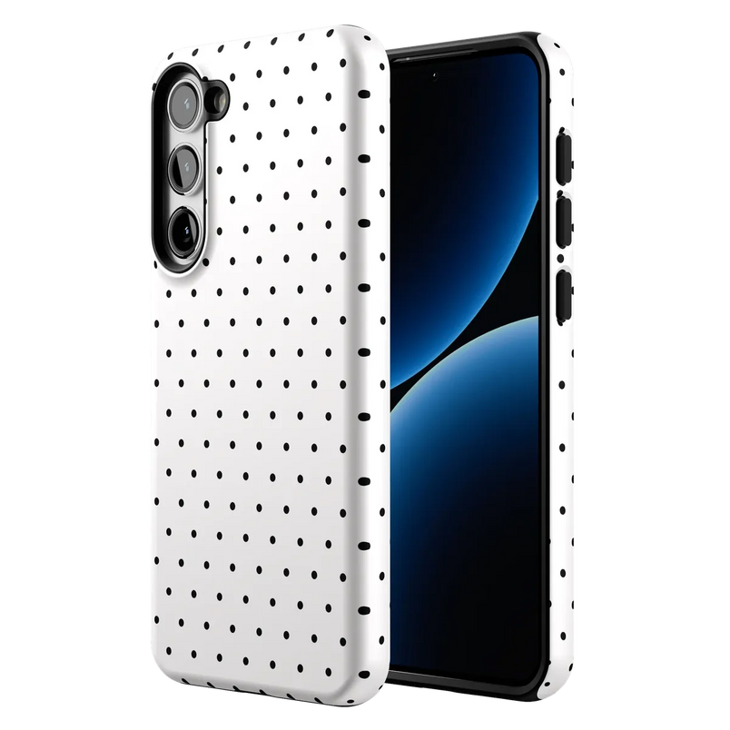 On the Dot | White Polka Dot Case