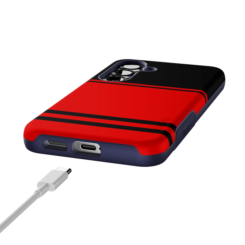 Storm Warning | Black & Red Stripes Case
