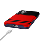 Storm Warning | Black & Red Stripes Case