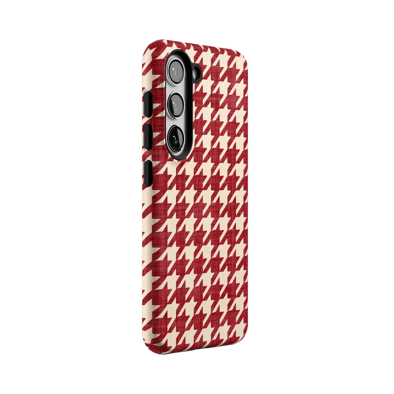 Scarlet Stitch | Red Houndstooth Case