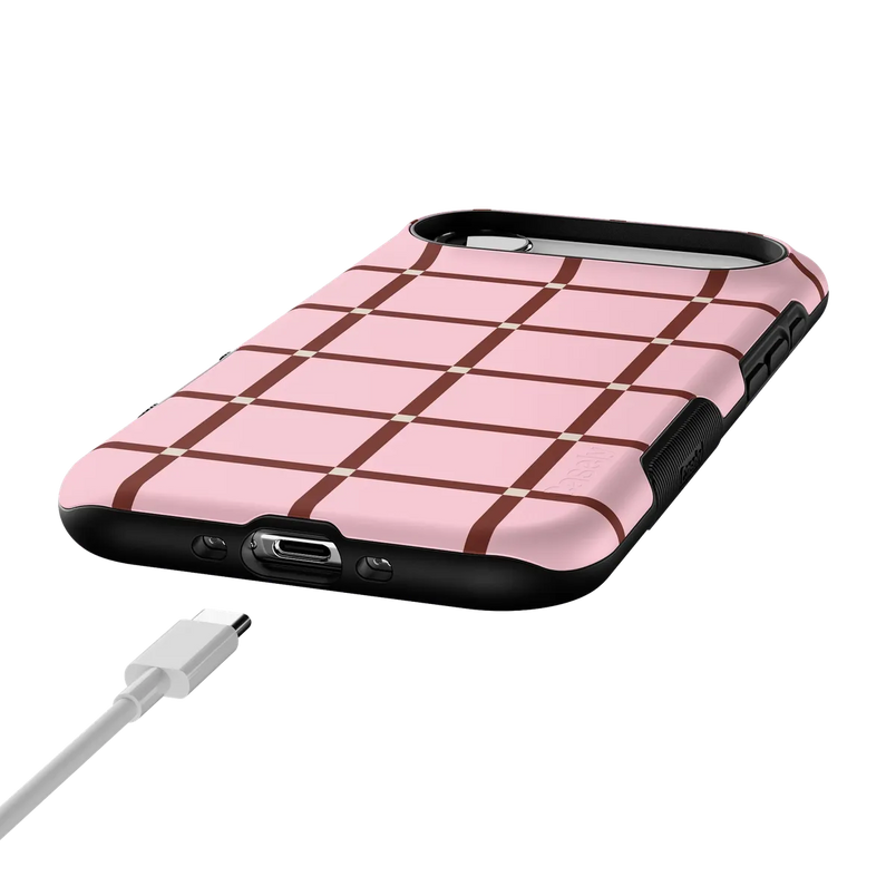 Uptown Gridlock | Pink Checkerboard Case