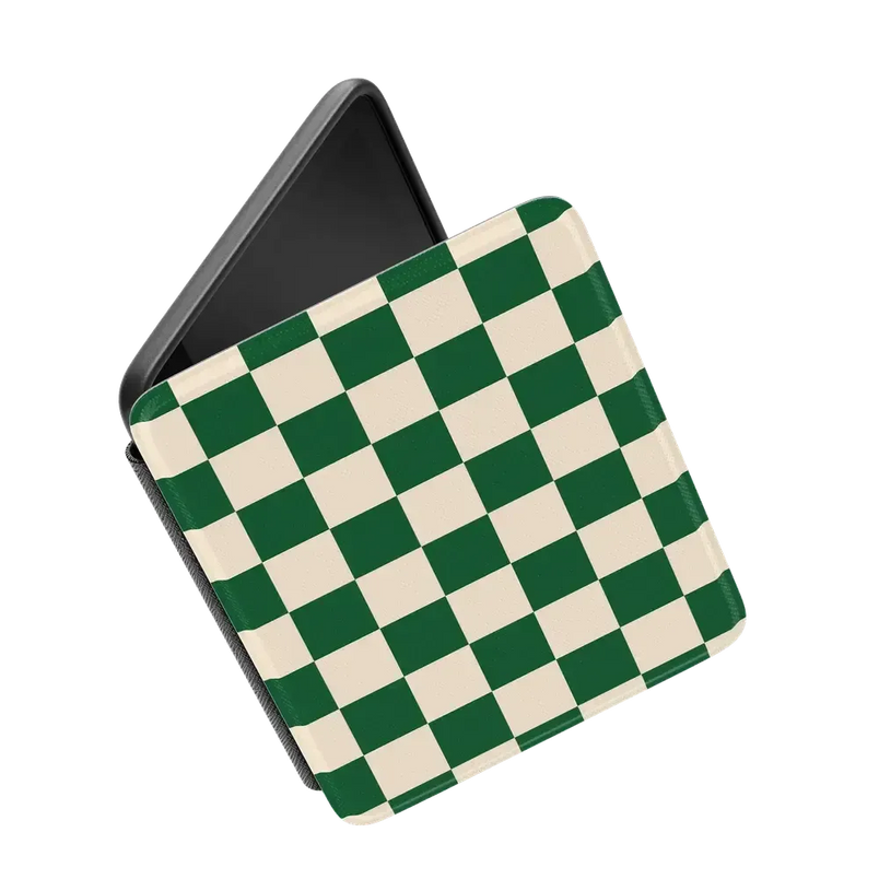 Fit Check | Green Checkerboard Kindle Case