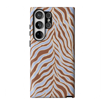 Untamed | Brown & Blue Zebra Case - Galaxy S23 Ultra